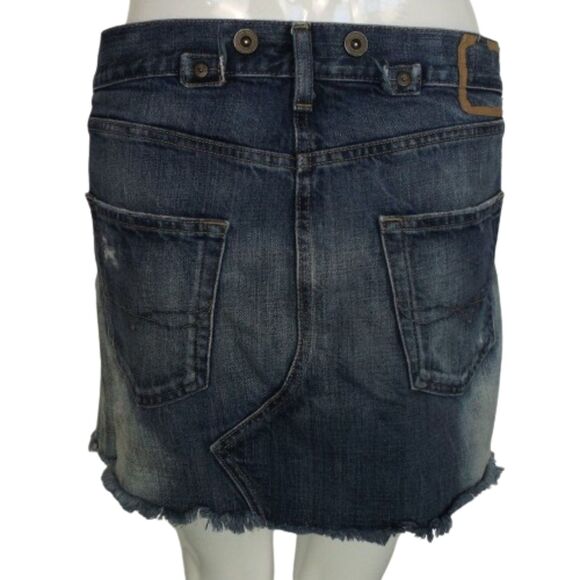 RALPH LAUREN POLO Skirt, 30, Denim Mini, Pockets, Distressed, Cutoff, Zipper fly - Picture 3 of 11